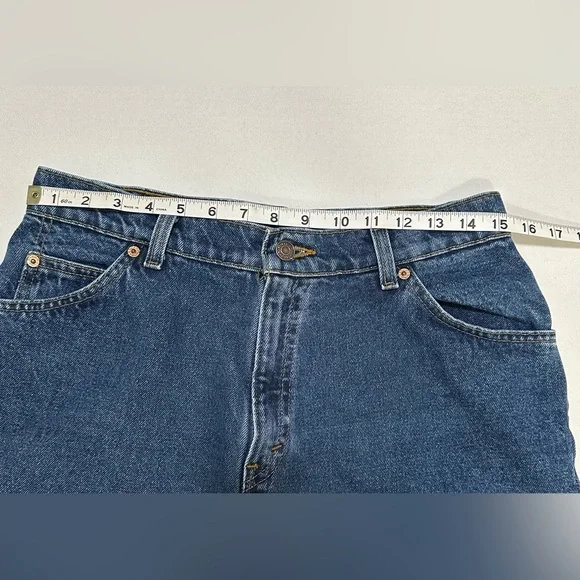 VTG 90s Levi’s Orange Tab Denim Shorts 951 Relaxed Fit Size 12 Jorts - Picture 9 of 11